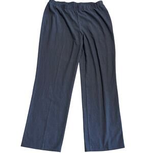 Kim Rogers Womens Gray Elastic Waist Flat Front Pull On Dress Pants Size 16R
